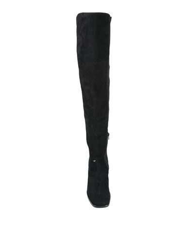 Woman Boot Black Size 11 Soft Leather, Textile fibers