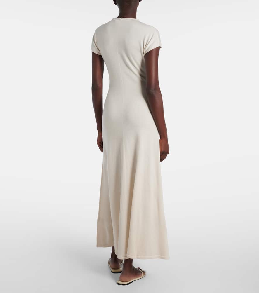 Lenore knitted wool and silk midi dress