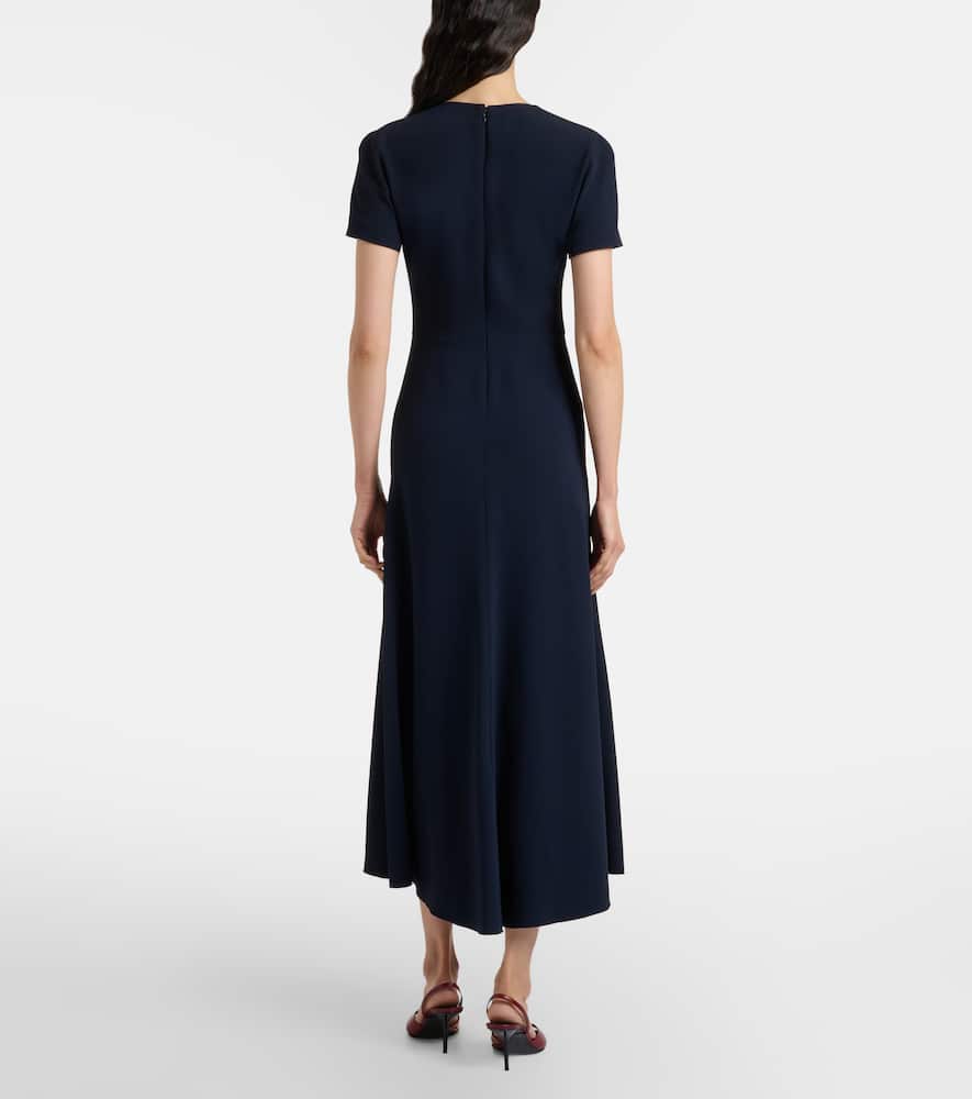 Gathered jersey midi dress