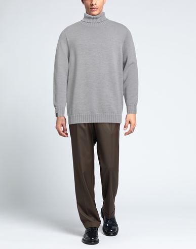 Man Turtleneck Light grey Size 44 Merino Wool