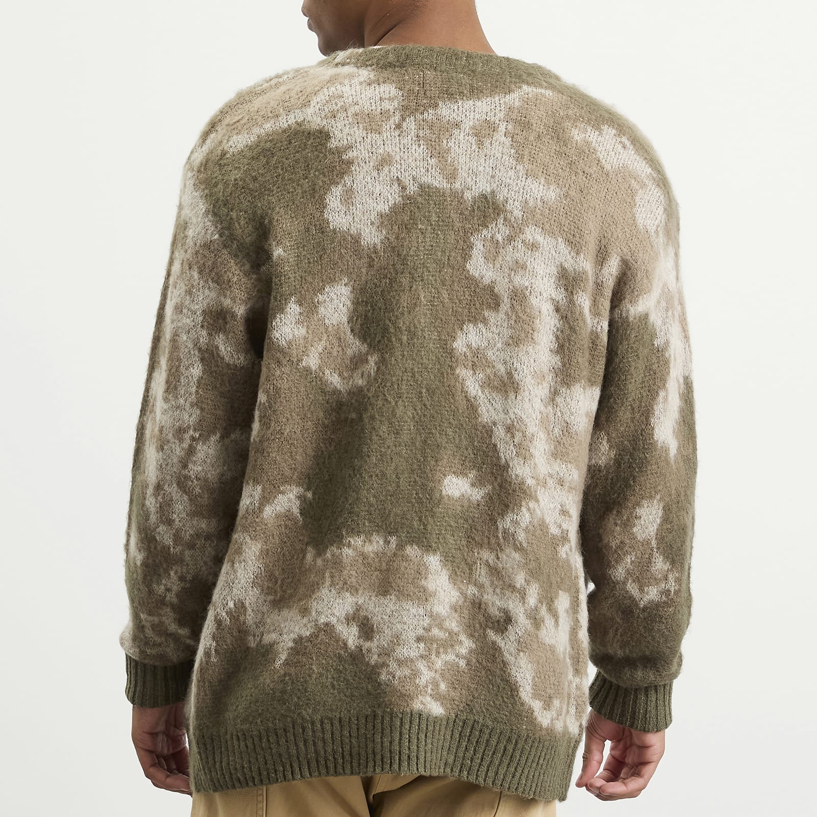 Men's Blurry Jaquard Cardigan Grey