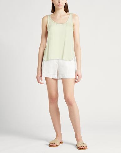 Woman Tank top Light green Size 2 Polyester