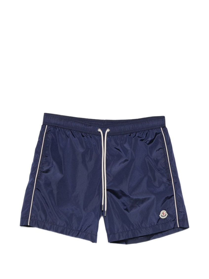 Moncler - nylon swim shorts side stripes back pocket