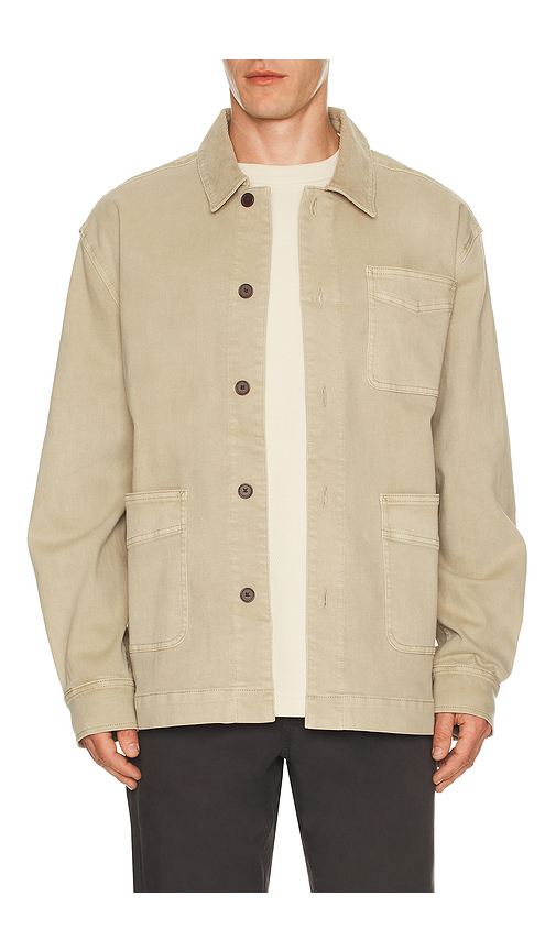 Fair Harbor Seaport Chore Jacket in Brown. L. Also in