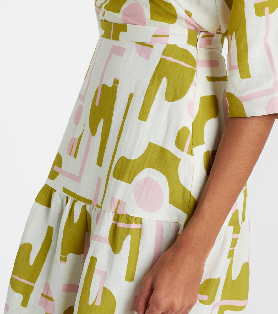 Balearic printed midi skirt