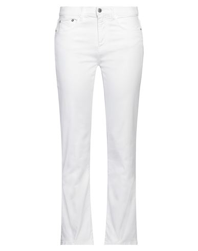 Roÿ Roger's Woman Pants White Size 25 Cotton, Lyocell, Elastane
