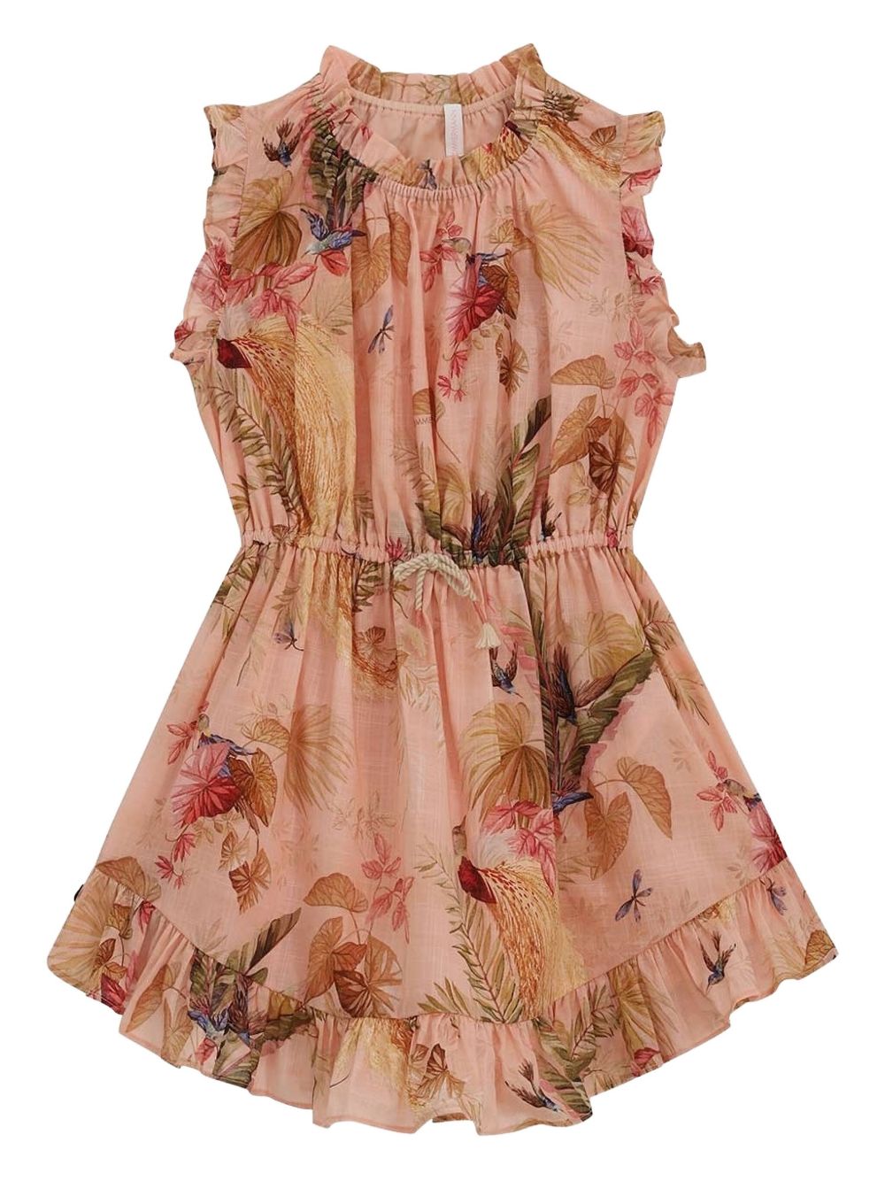 ZIMMERMANN Kids floral-print ruffle-detail dress - Pink