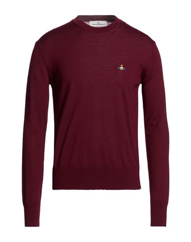 Man Sweater Burgundy Size S Virgin Wool