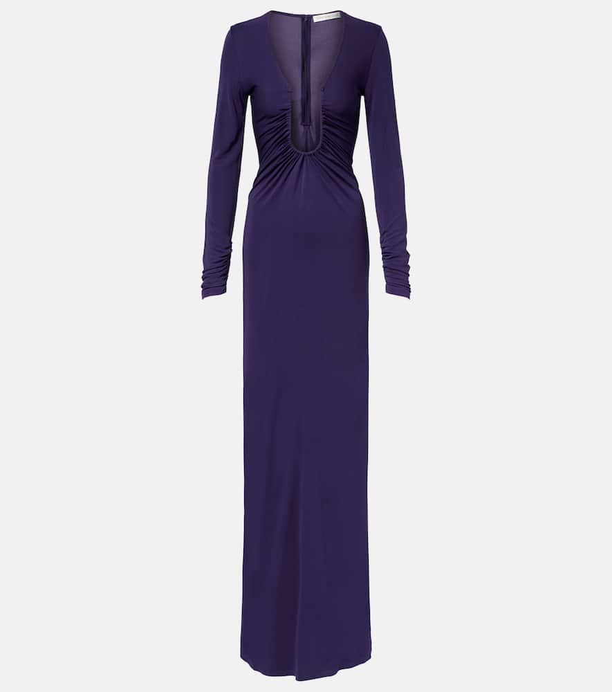 Arced Palm cutout gathered gown
