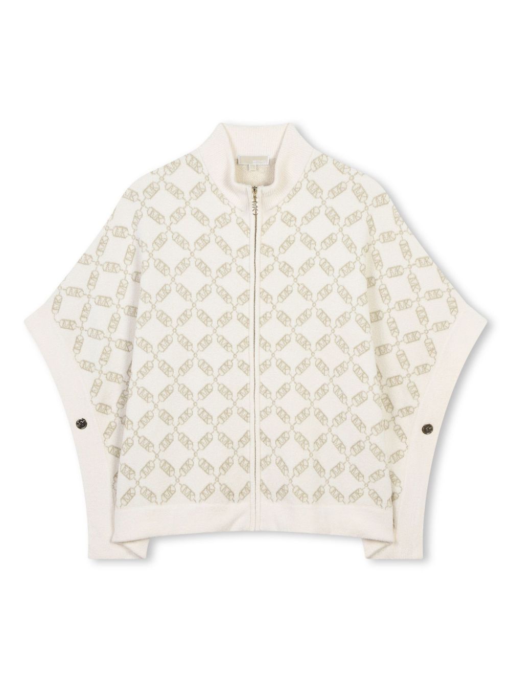 MK Empire logo-jacquard cape - Neutrals