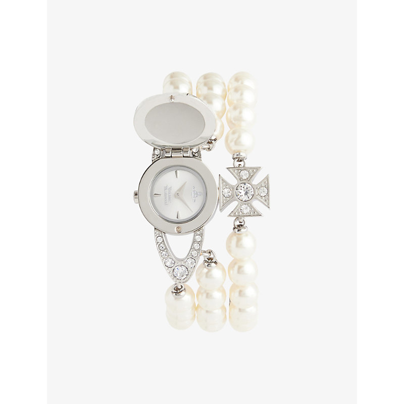 The Strand Stainless Steel and Swarovski Crystal Manual Watch