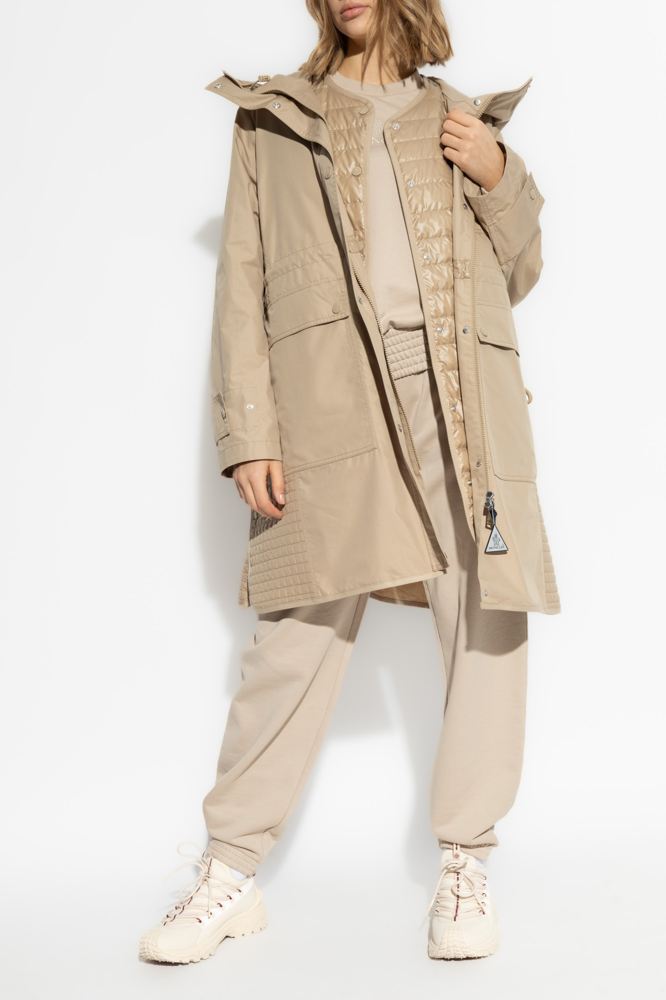 Coat With Down Vest, Women's, Beige