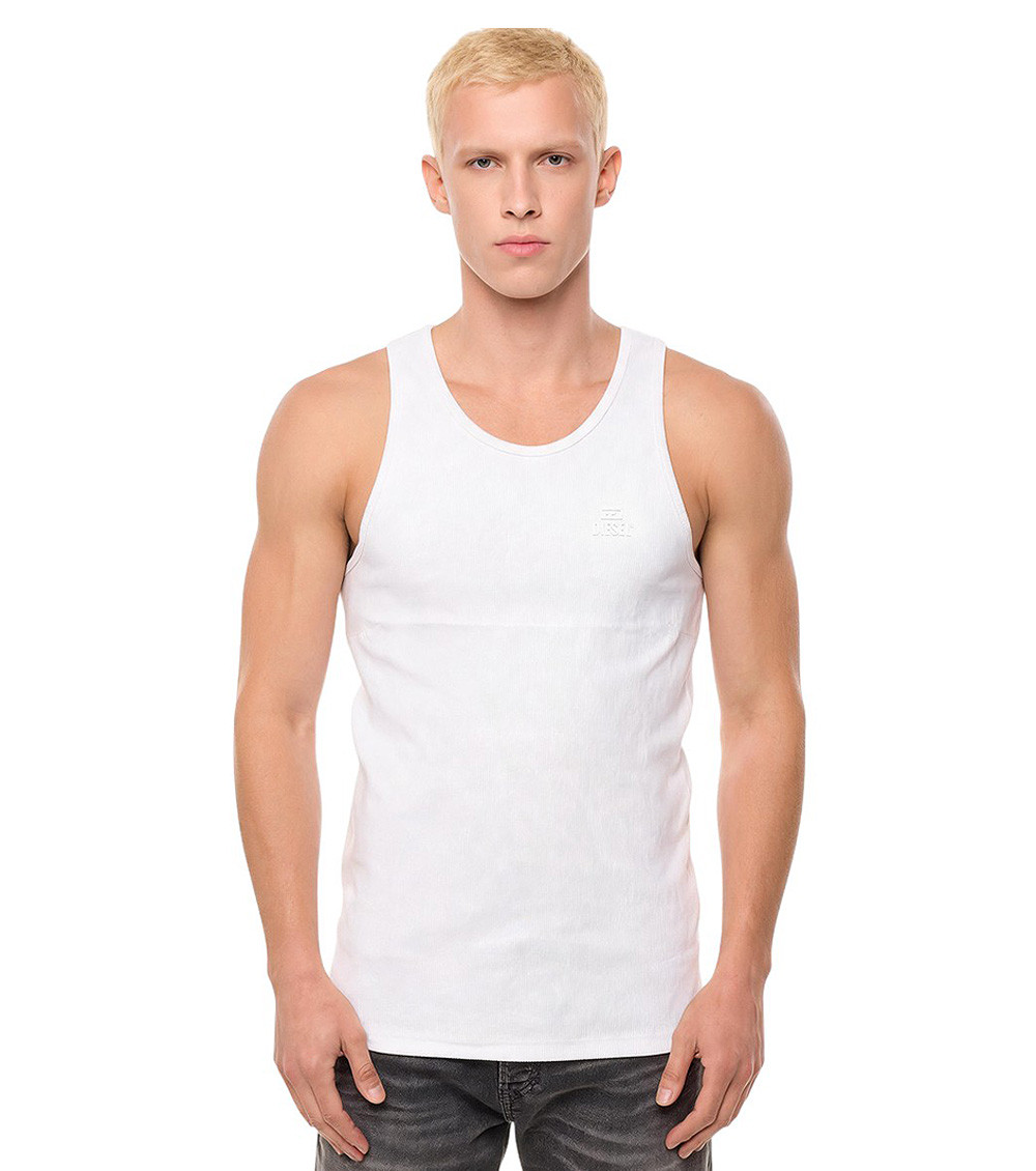 White Solid Tank Top