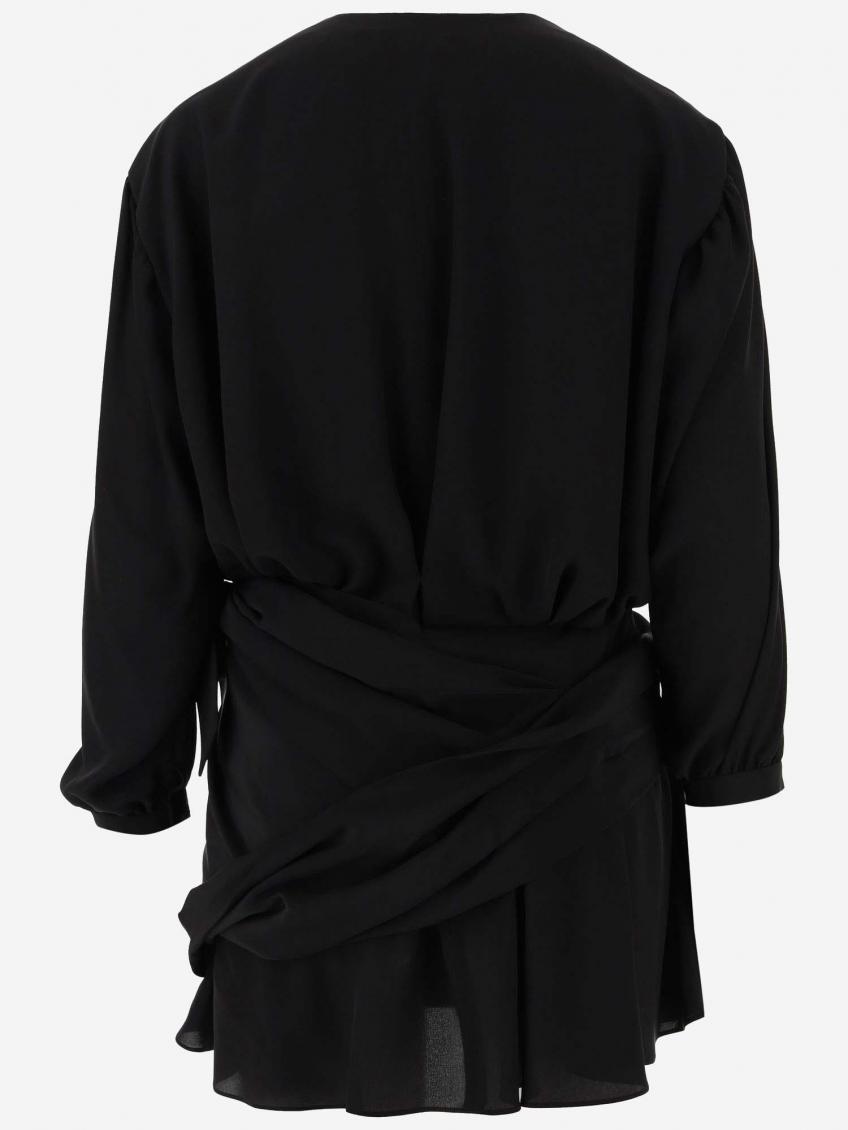 Draped Silk Dress