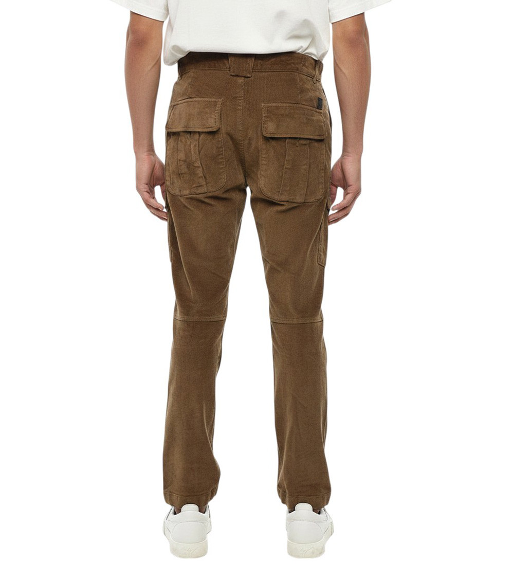 Brown Tapered Cargo Pants