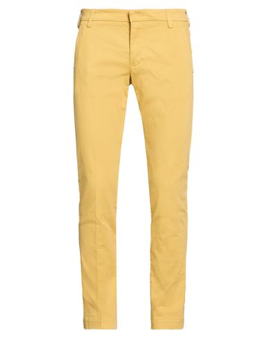 Man Pants Mustard Size 32 Cotton, Elastane