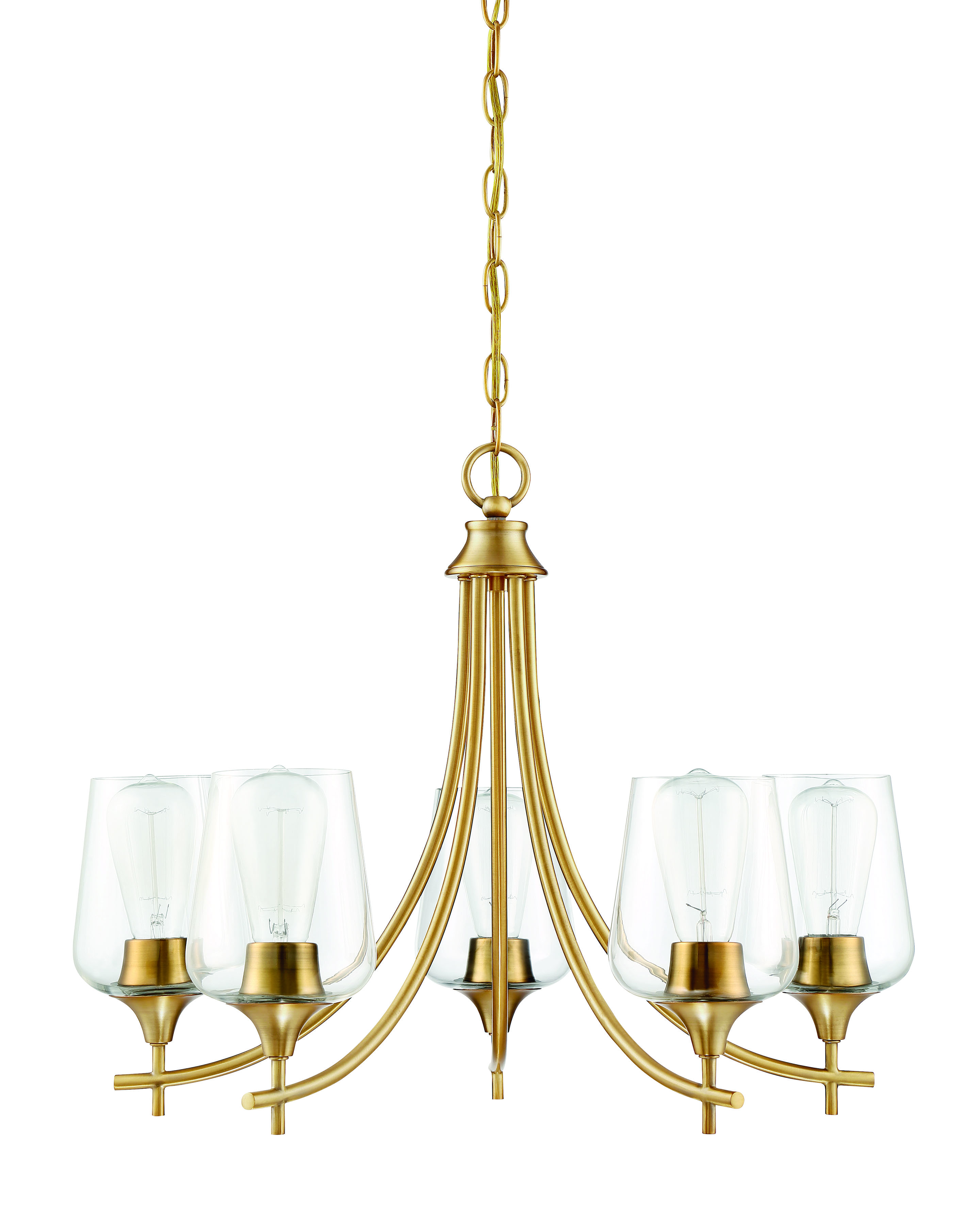 Savoy House Octave 23" 5-Light Chandelier in Warm Bras