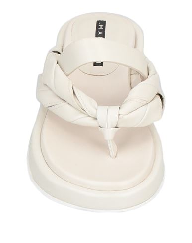 Woman Thong sandal Ivory Size 10 Leather
