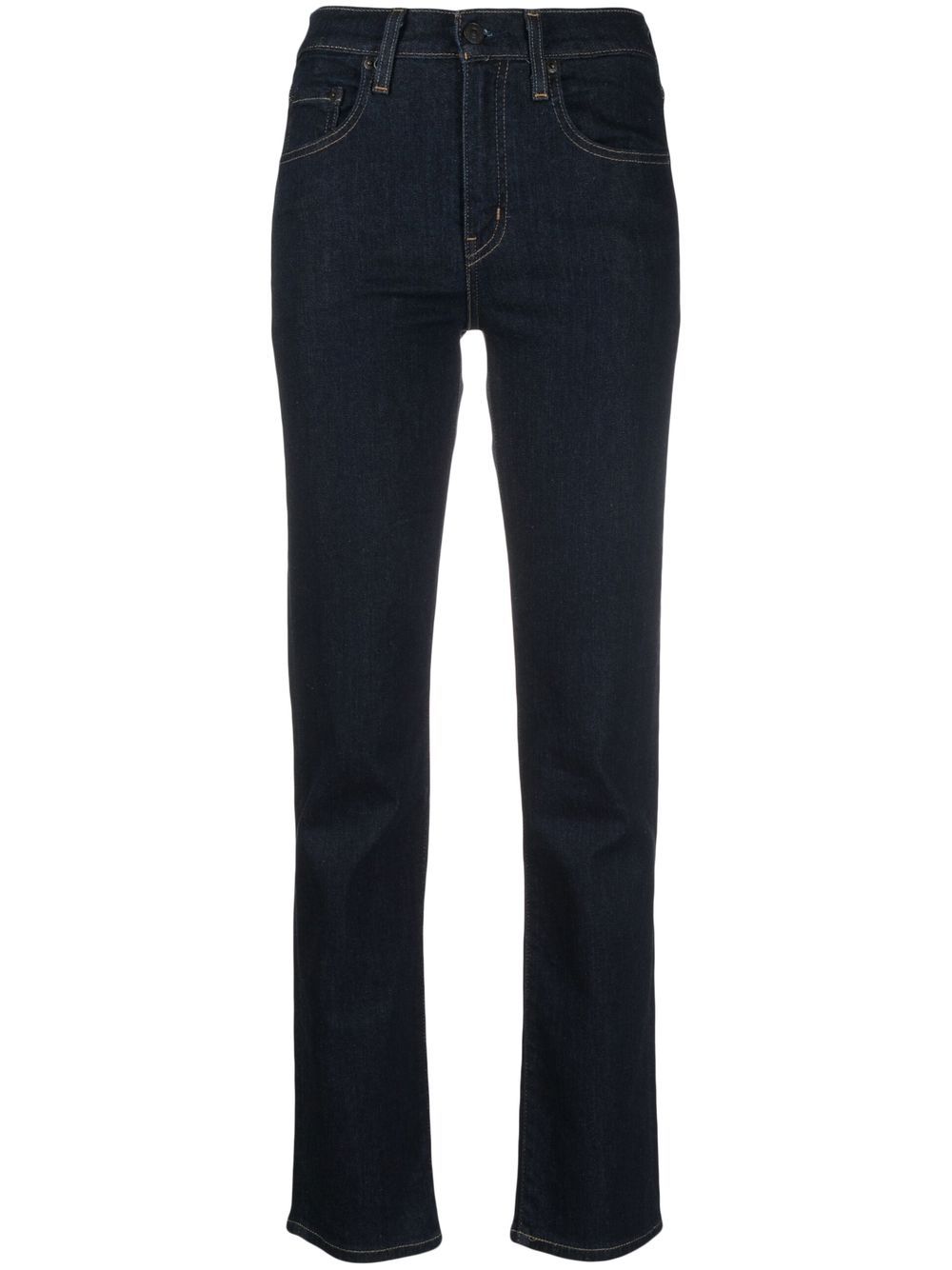 Mid-rise straight-leg jeans - Blue