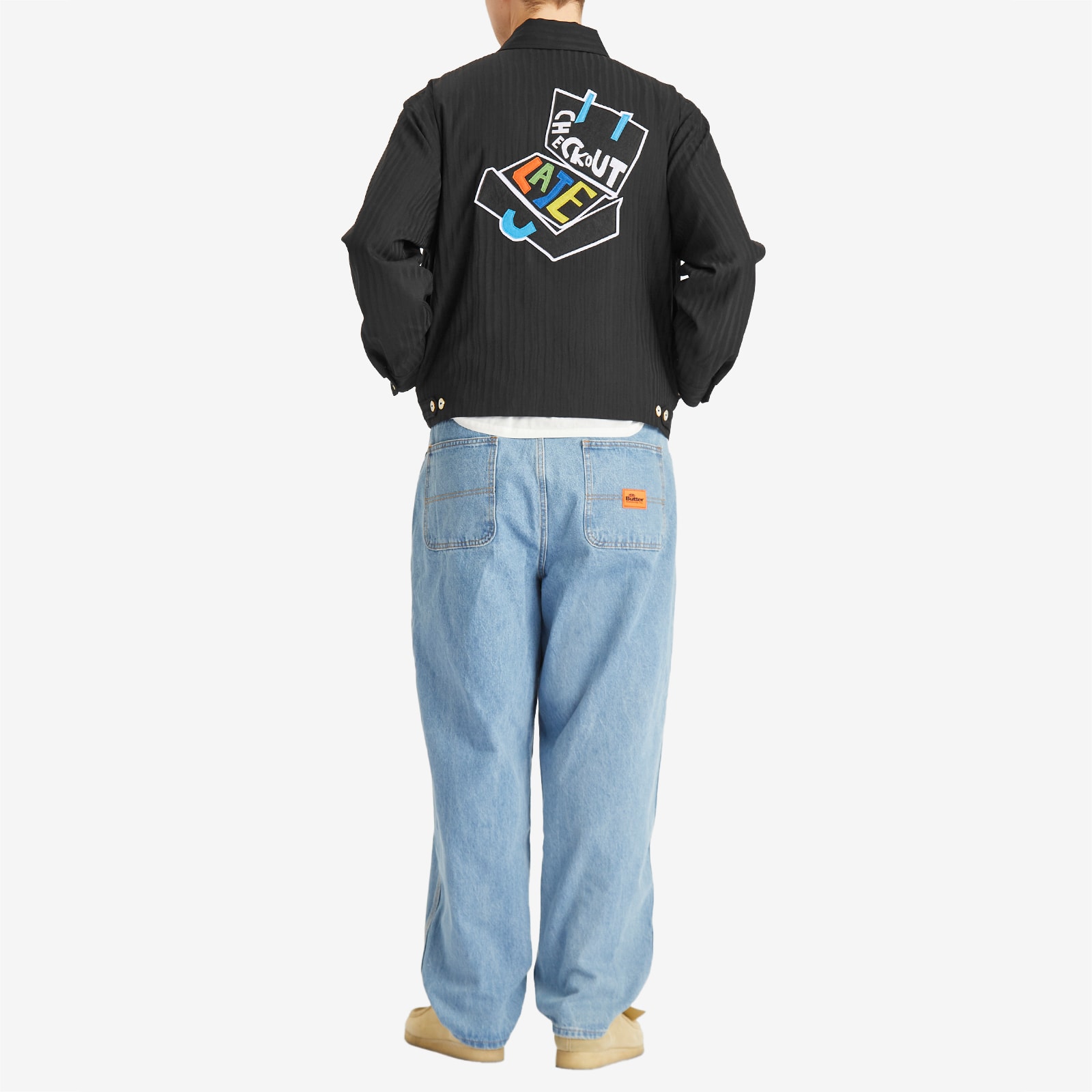 Late Checkout Men's Suitcase Zipper Jacket in Black