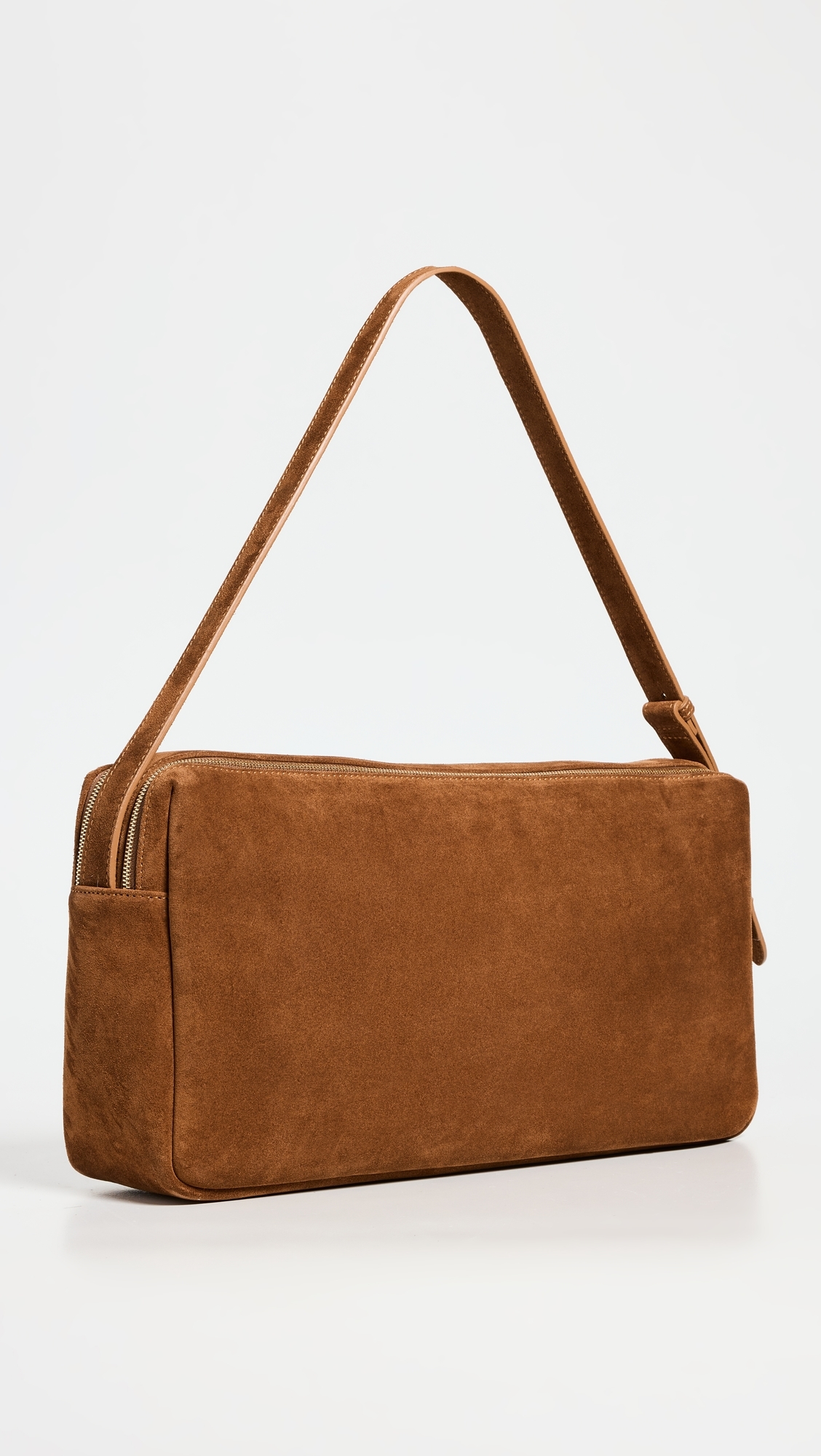 Trousse Large Suede Shoulder Bag Cognac One Size