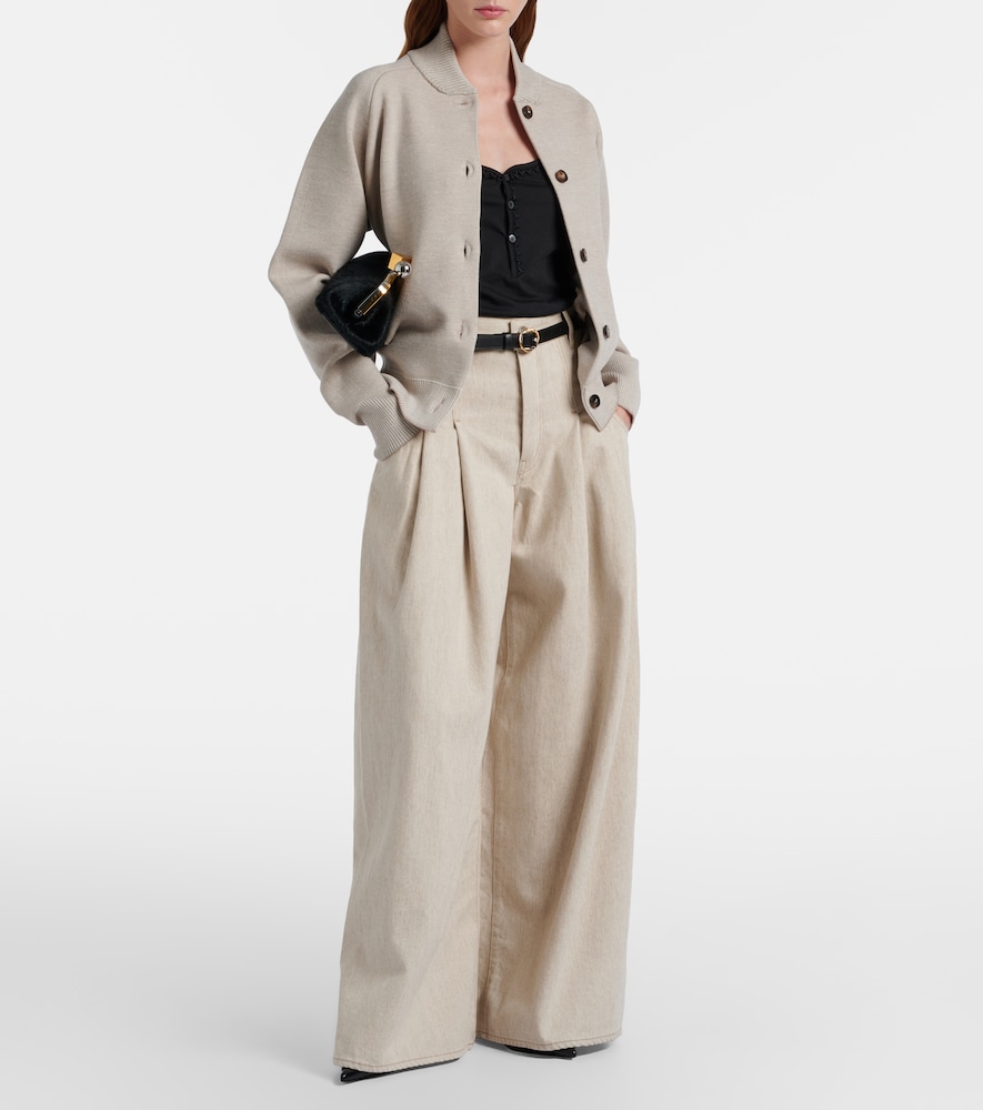 Lavande wool-blend cardigan
