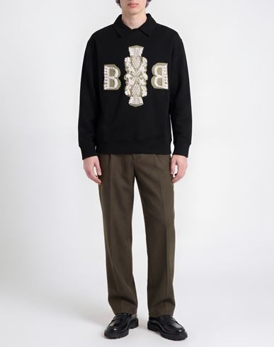 Man Sweatshirt Black Size L Cotton
