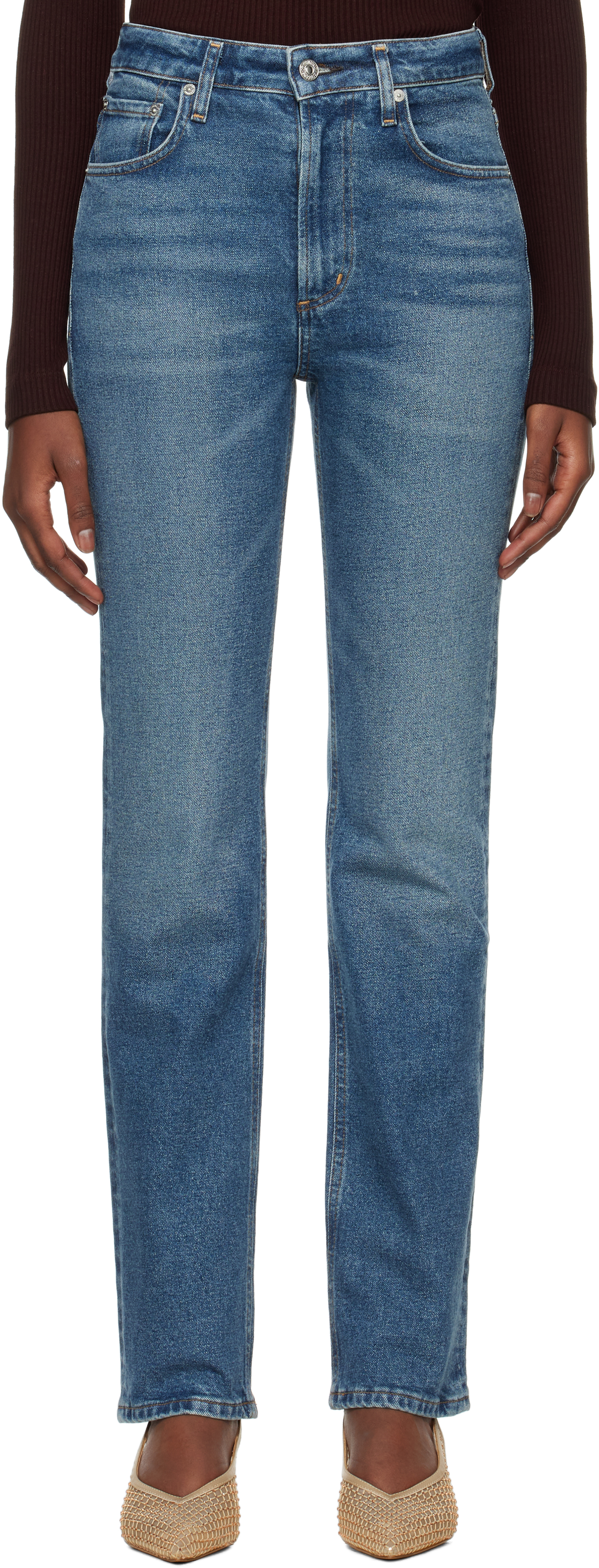 Citizens of Humanity Blue Zurie Straight Jeans