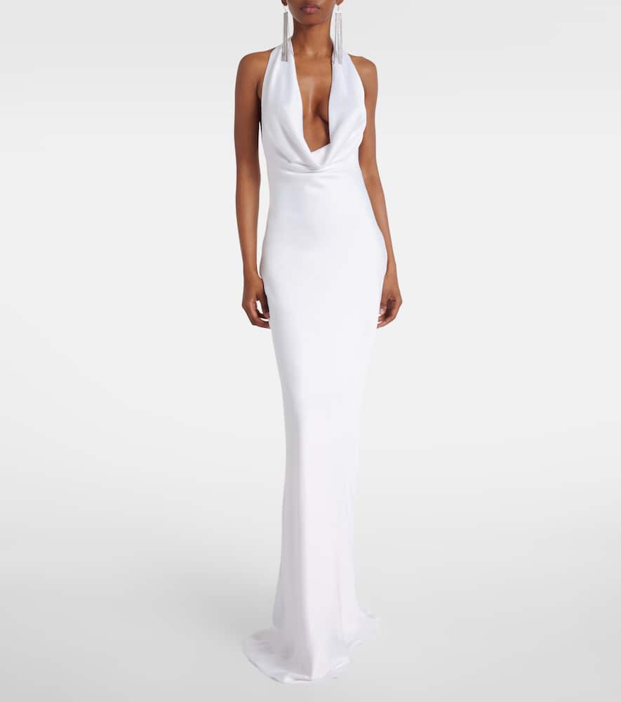 Norma Kamali Halterneck draped gown