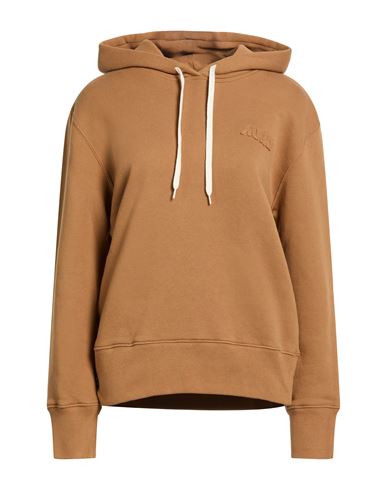 Woman Sweatshirt Camel Size S Cotton