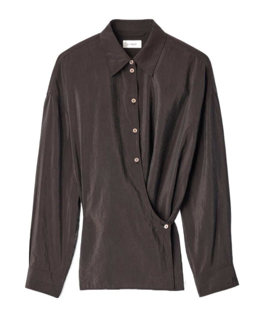 Long-Sleeved Draped Shirt