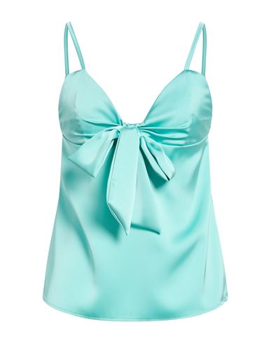Woman Top Turquoise Size 6 Polyester