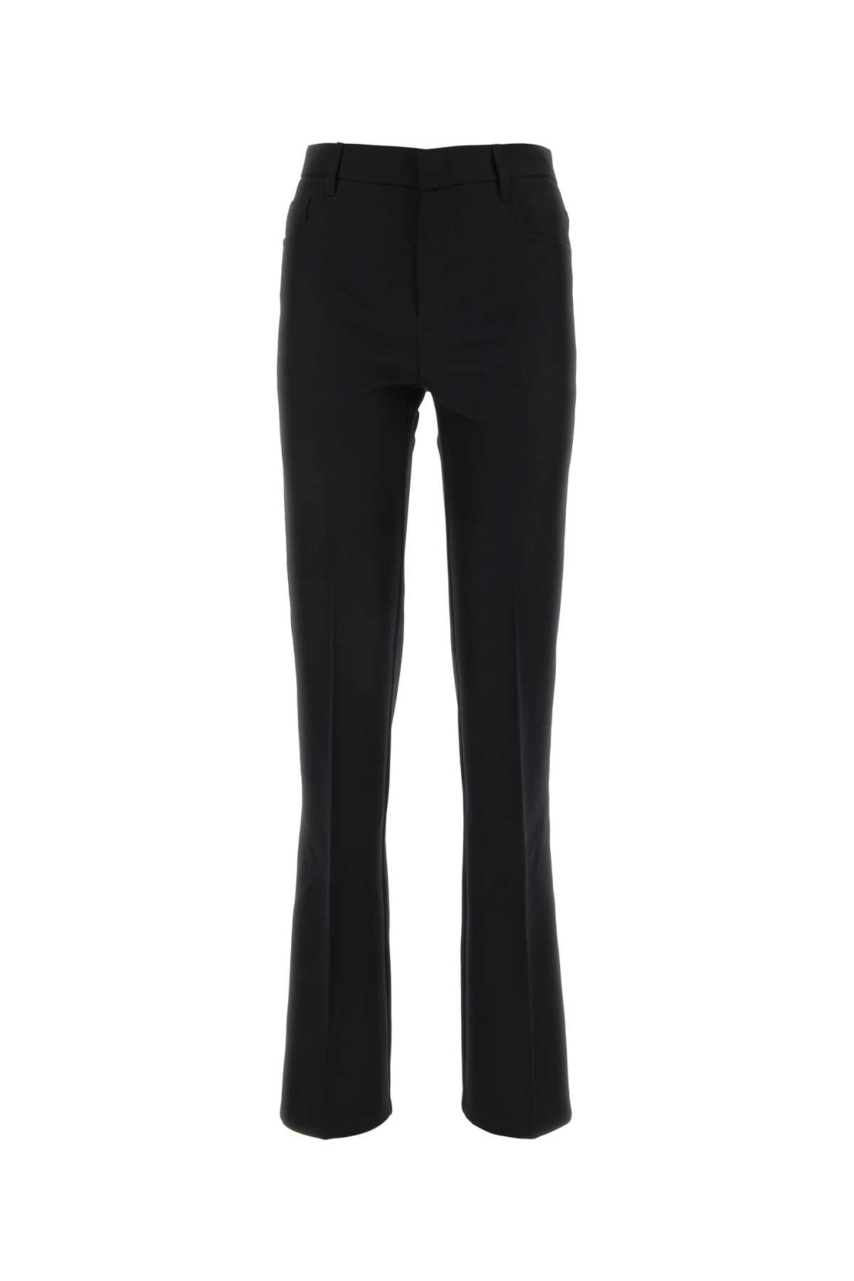 Tailored Polyester Trousers — Black