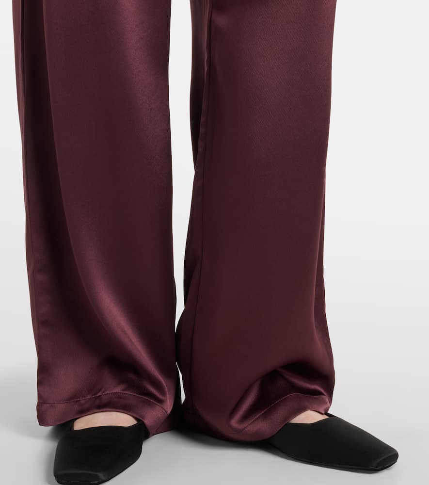 Barb satin wide-leg pants