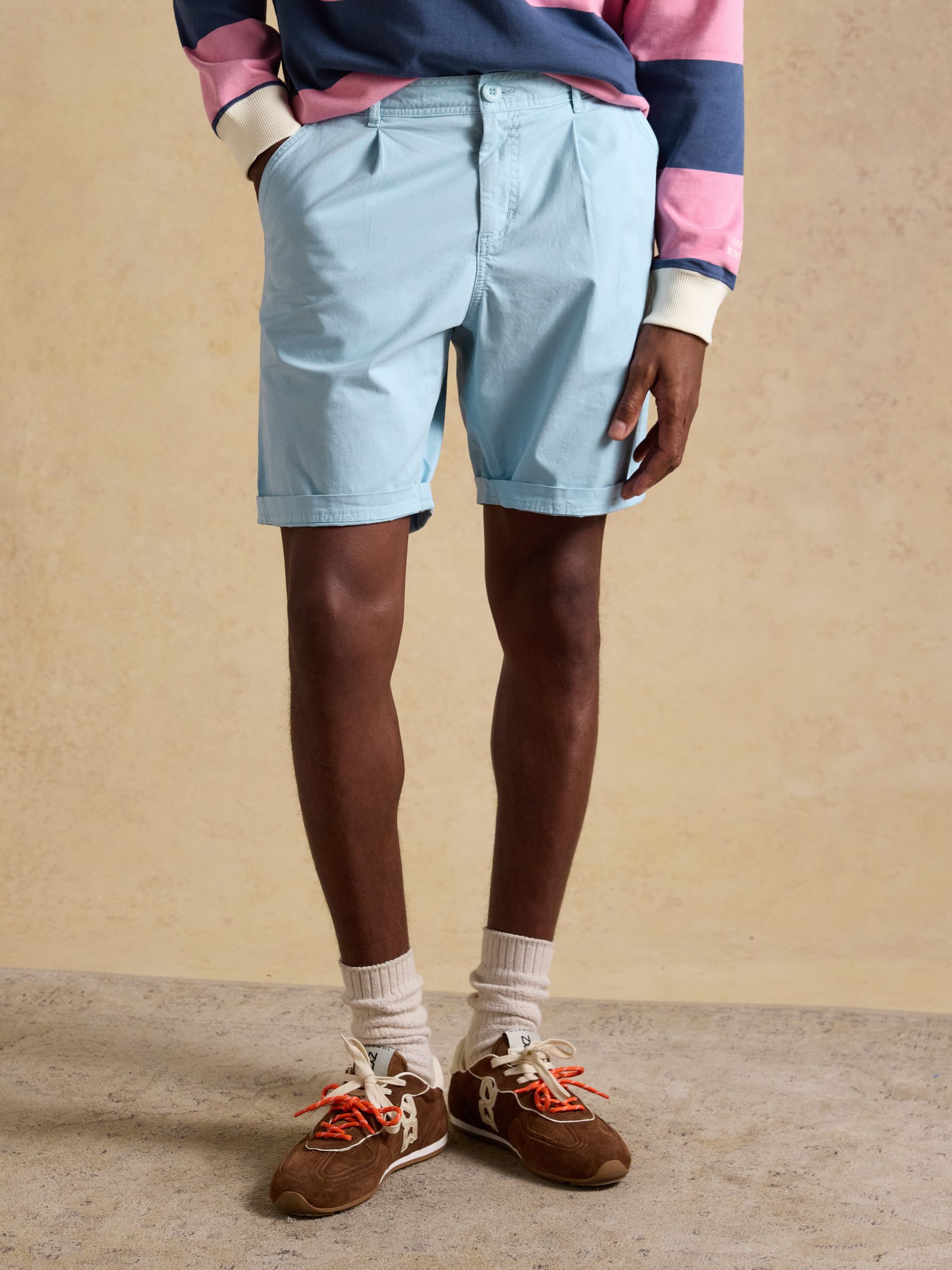 Norfolk Blue Relaxed Fit Chino Shorts