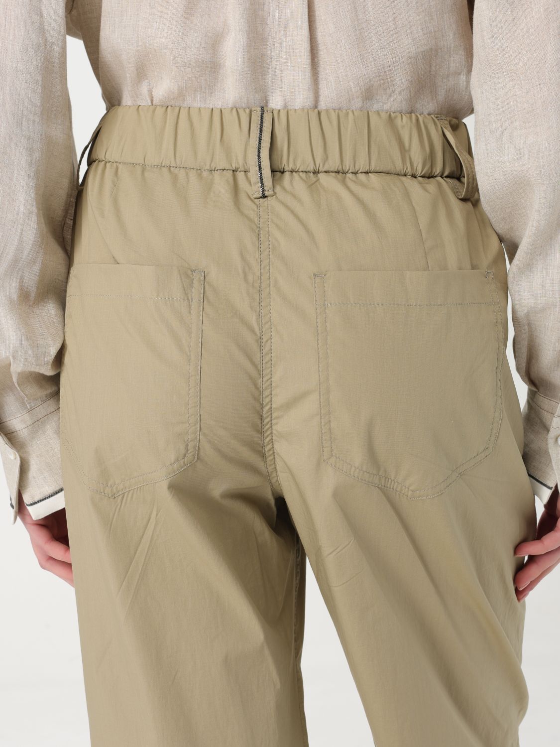 Pants BRUNELLO CUCINELLI Woman color Beige