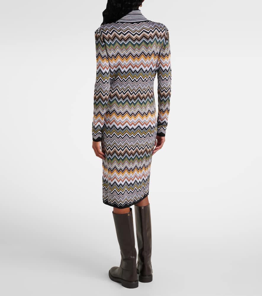 Zigzag midi dress
