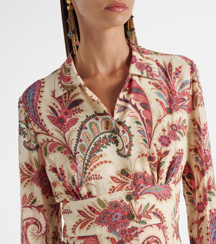 Paisley shirt dress