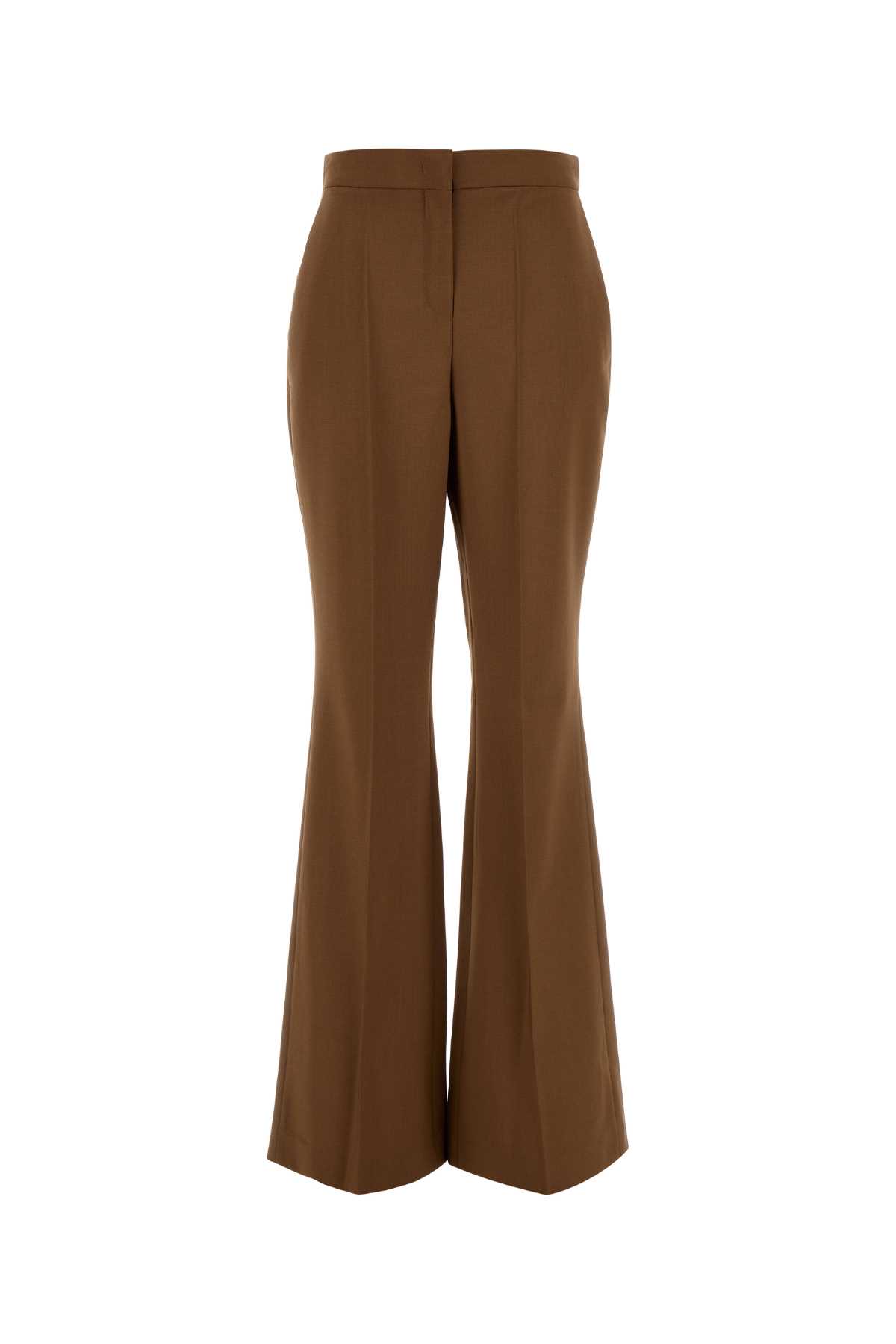 Brown Wool And Mohair Trousers Brown