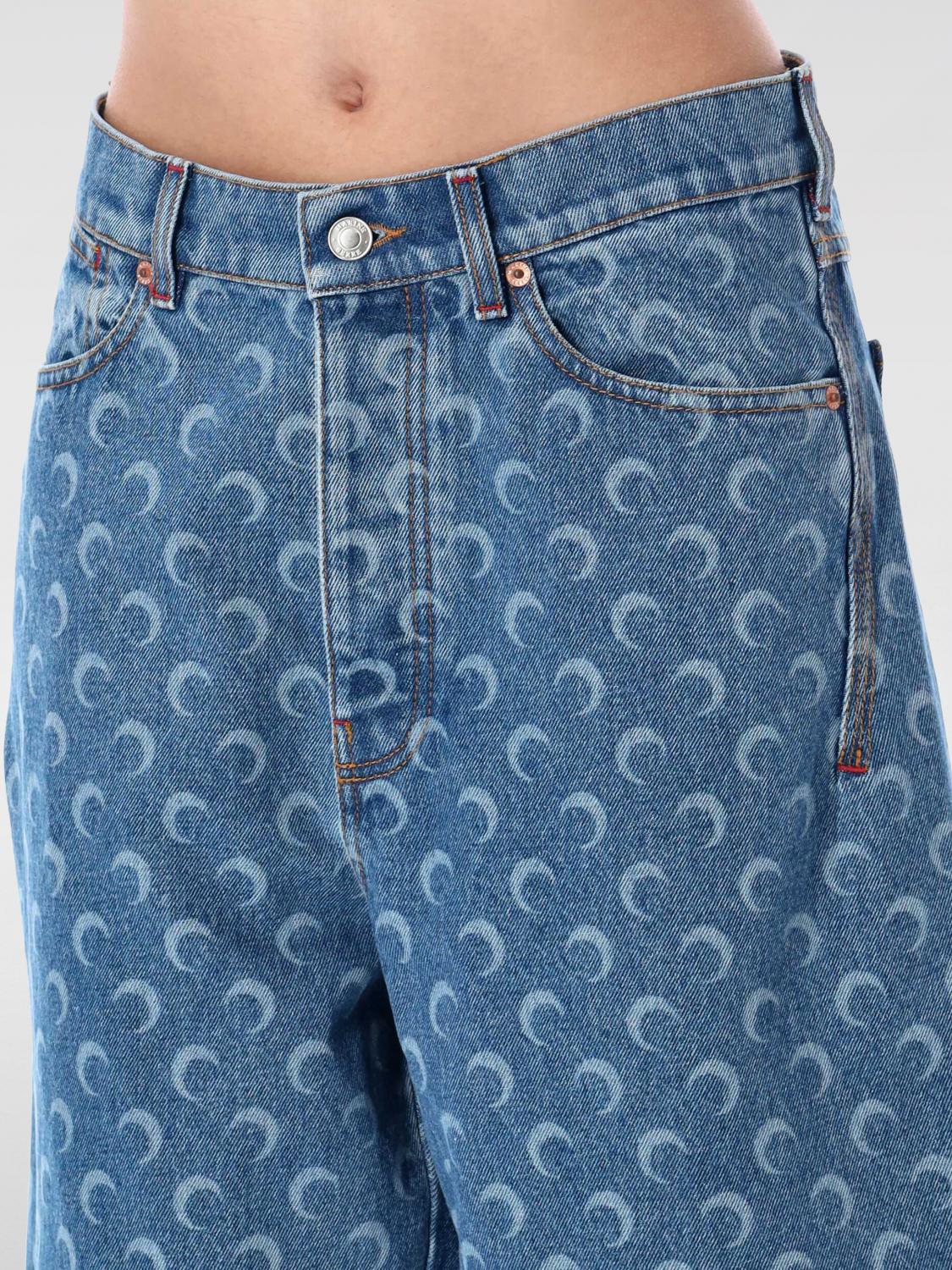 Moonogram-pattern shorts - Blue