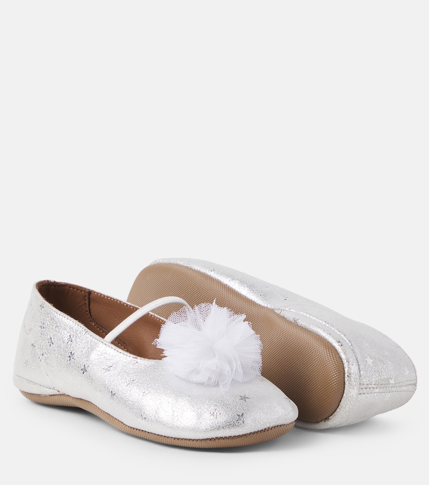 PèPè Estrella metallic leather ballet flats