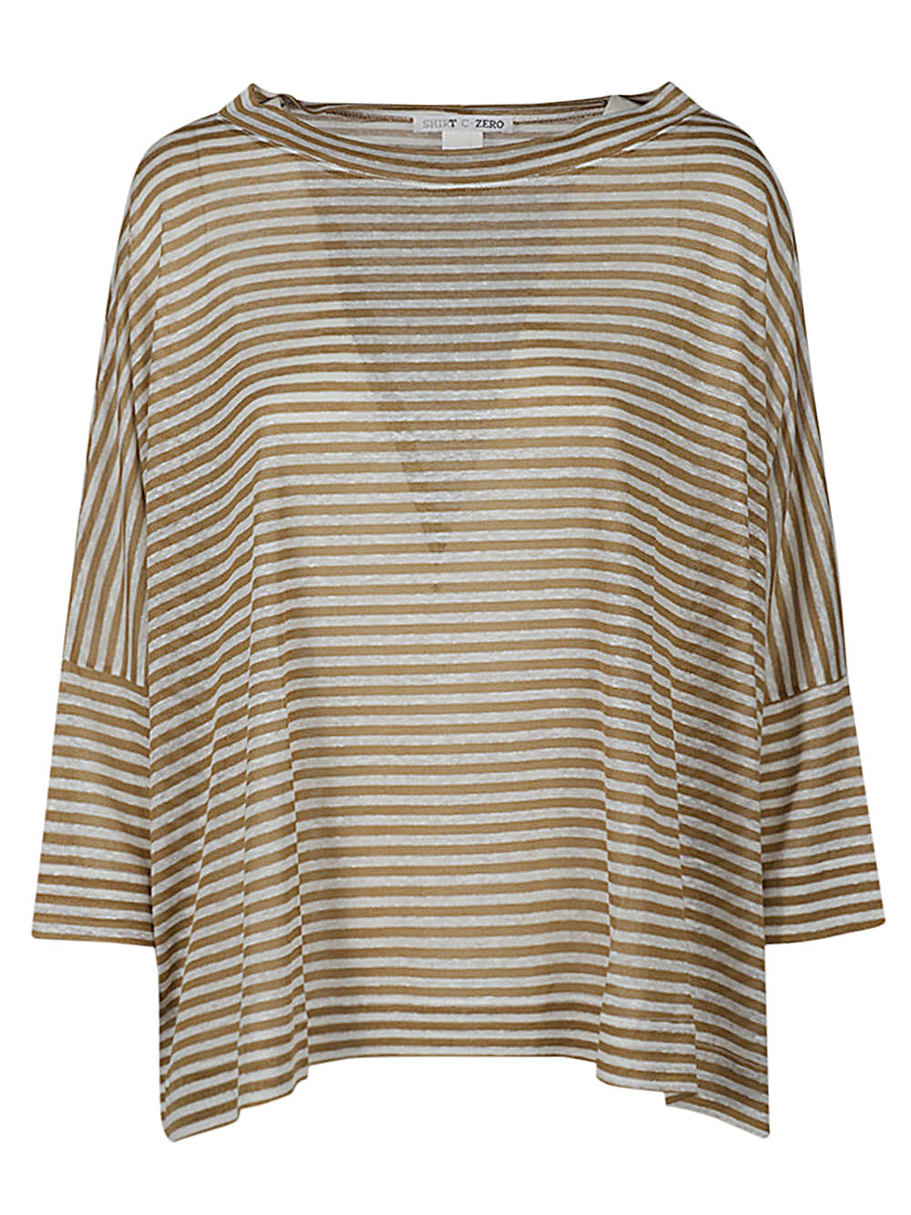 C-Zero Shirt Women's Linen Striped Sweater