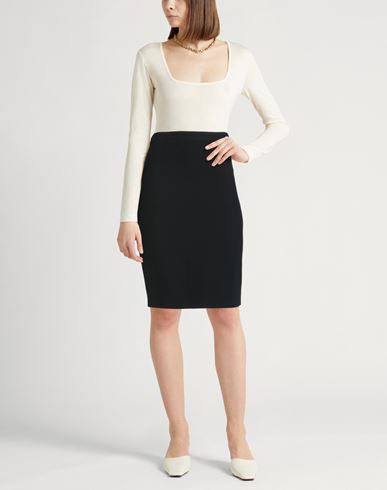 Woman Midi skirt Black Size 14 Viscose, Acetate