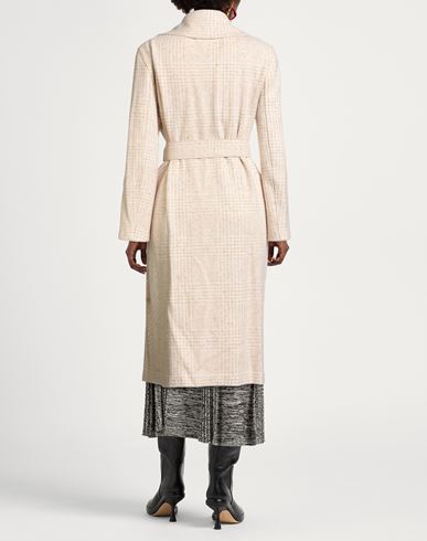Woman Overcoat & Trench Coat Sand Size 4 Wool, Silk, Cotton, Viscose