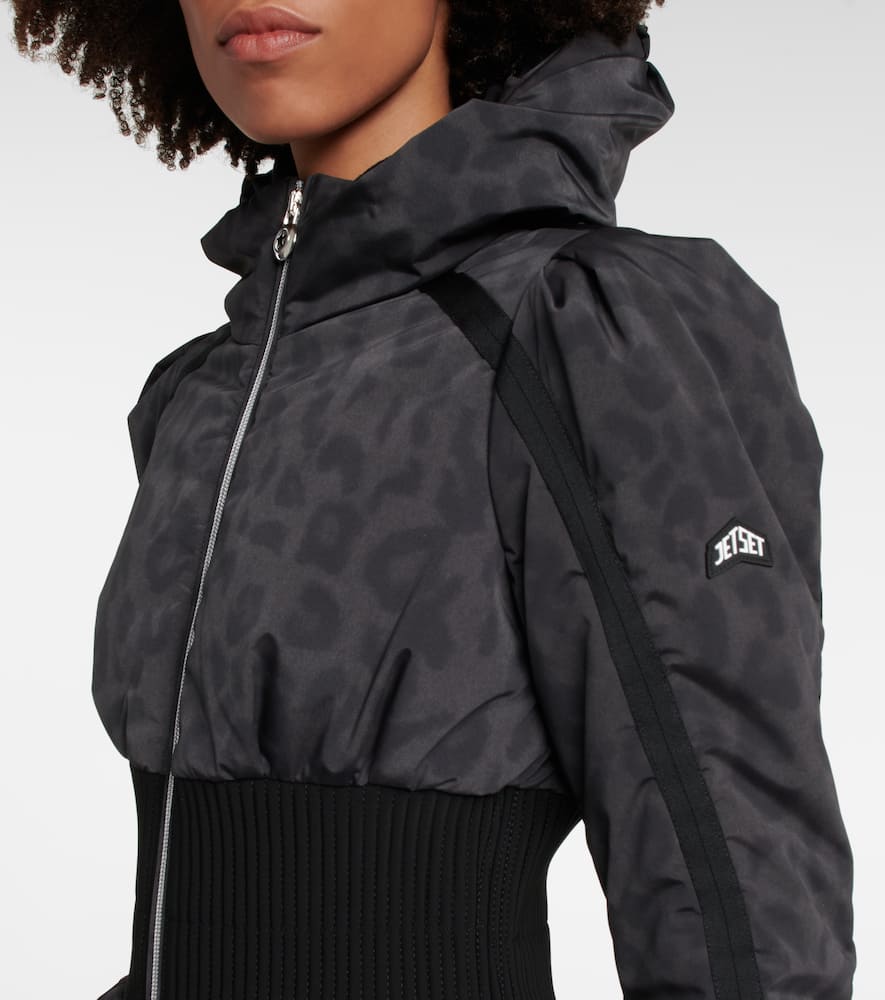 Jet Set Raffaella leopard-print ski jacket