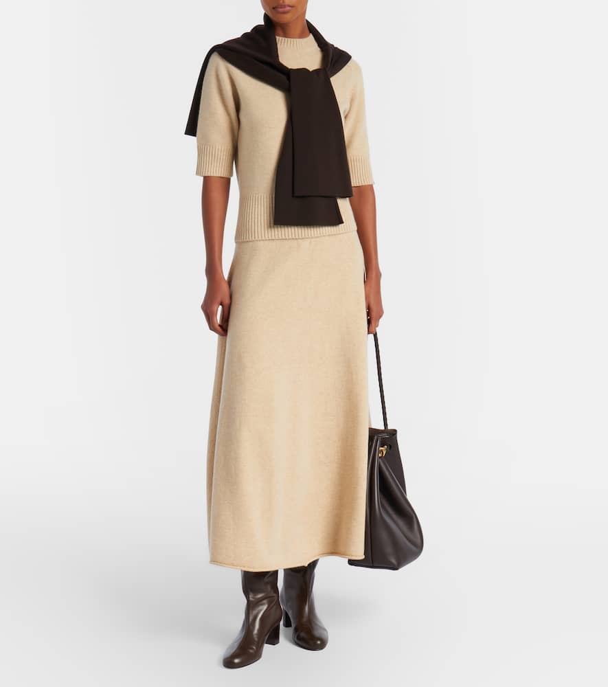 N°388 Ease cashmere-blend maxi skirt