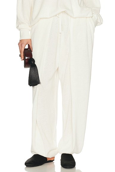 Helsa Dalisay Knit Pant in Ivory - Ivory. L also in XXS, XS, S