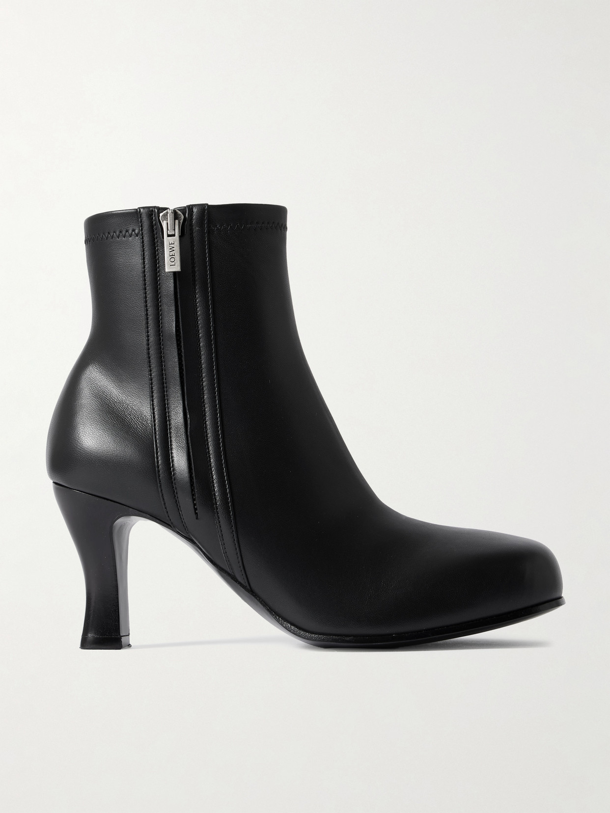 Bobine Leather Ankle Boots - Black