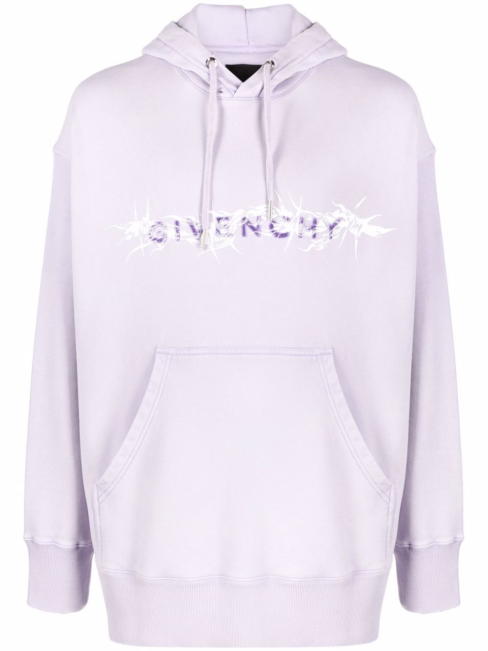 Barbed Wire printed hoodie - Black