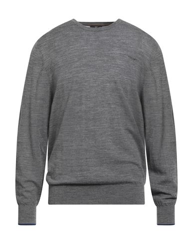 Man Sweater Grey Size XXL Merino Wool